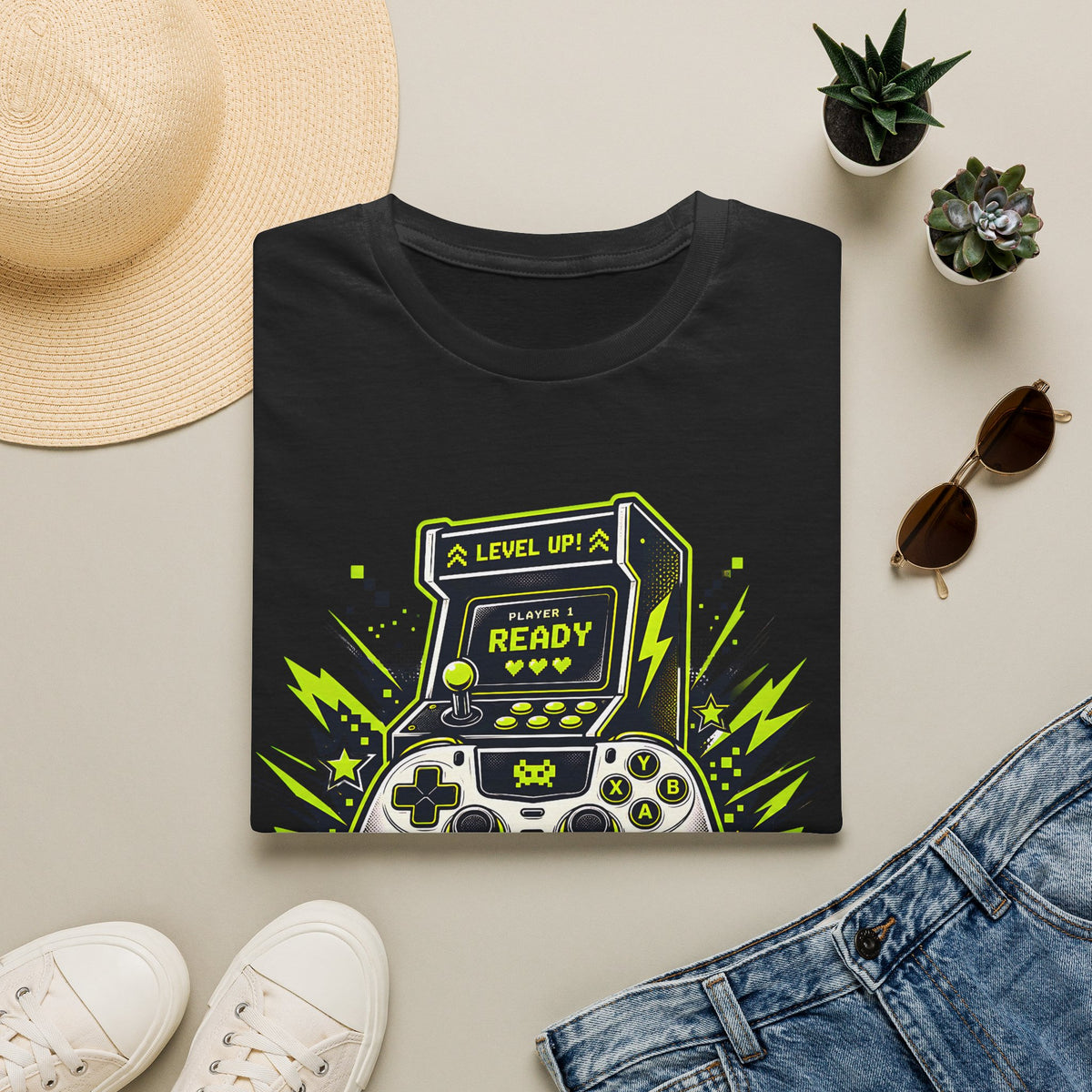 Game On Arcade Controller T-Shirt | Level Up Ready Gaming