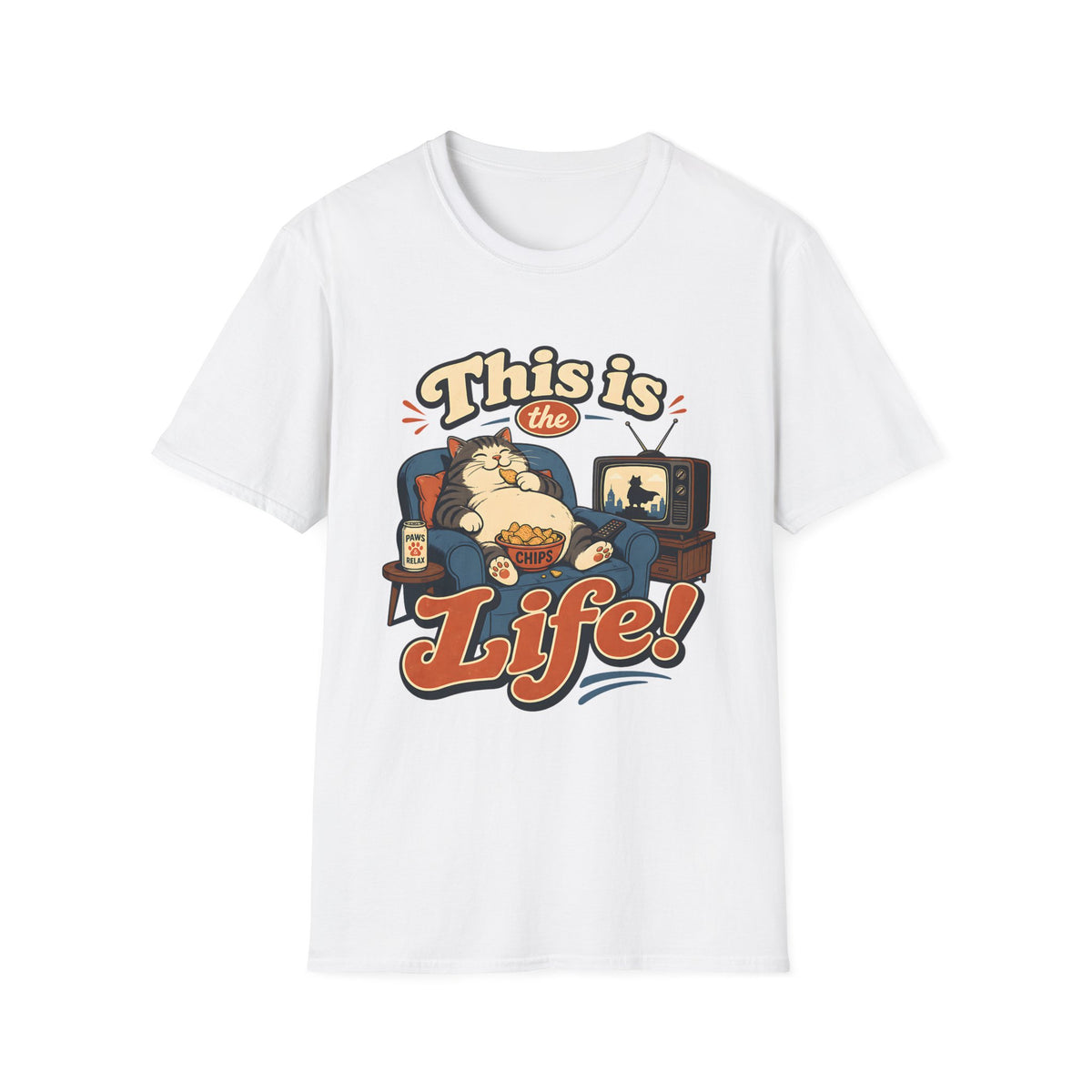 This Is the Life! T-Shirt | Lazy Cat Lounge Illustration