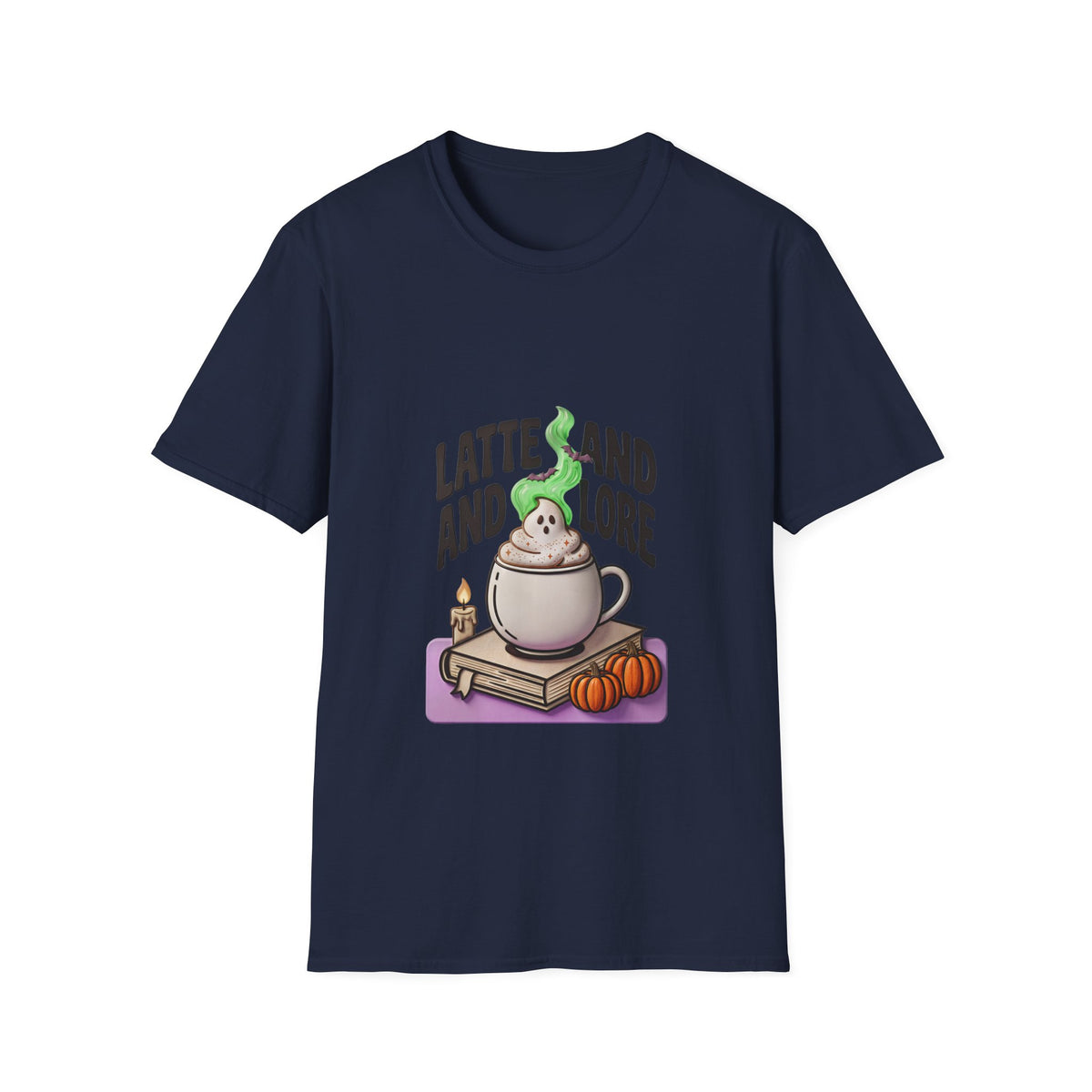 Latte and Lore T-Shirt | Witchy Coffee Book Illustration, Autumn Cozy