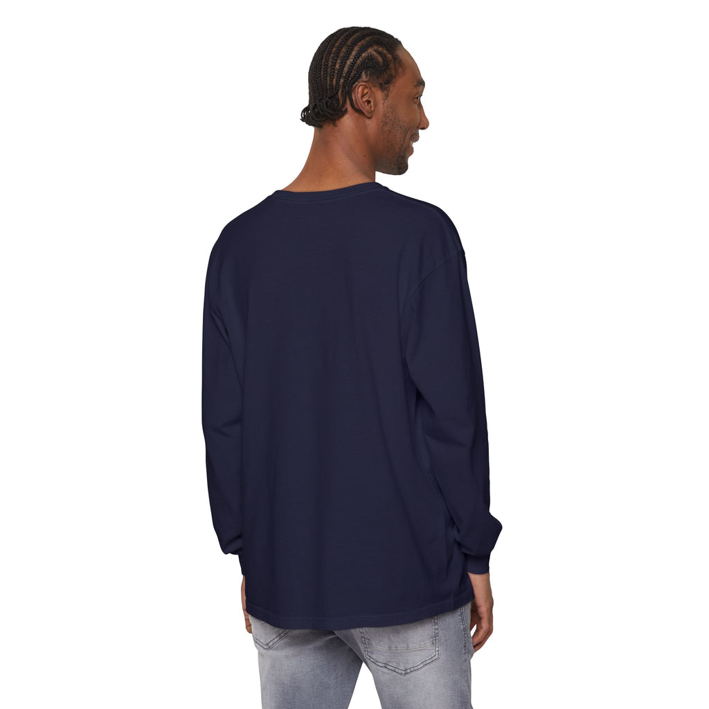 Retro Football Circle graphic Long Sleeve T-Shirt | Fall Sports Tee