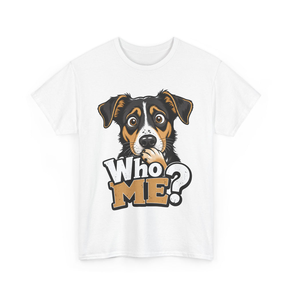 Who Me? Dog Face Tee | Funny Puppy Graphic T-Shirt