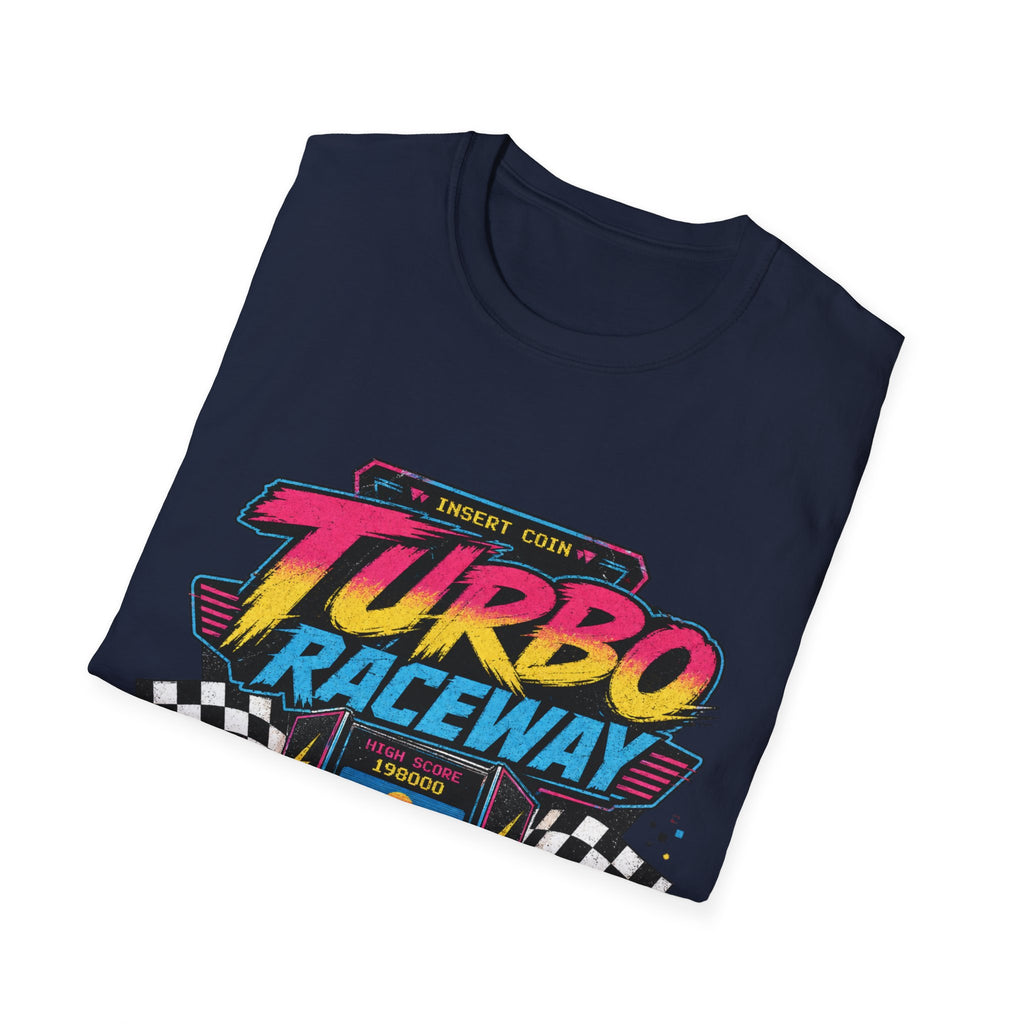 Turbo Raceway T-Shirt — Retro Racing Car Graphic Tee