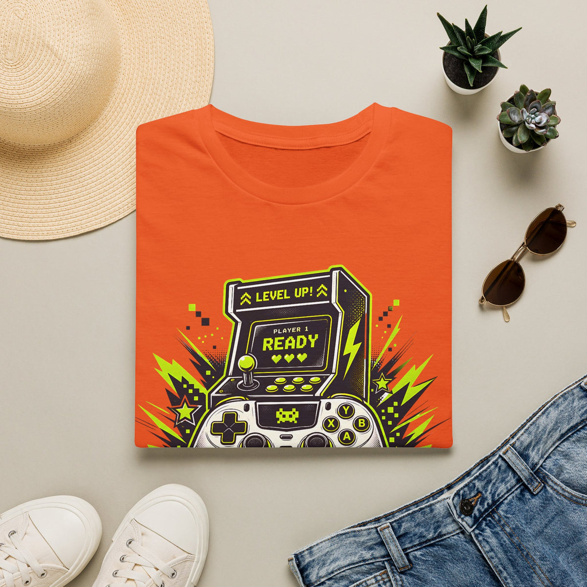 Game On Arcade Controller T-Shirt | Level Up Ready Gaming