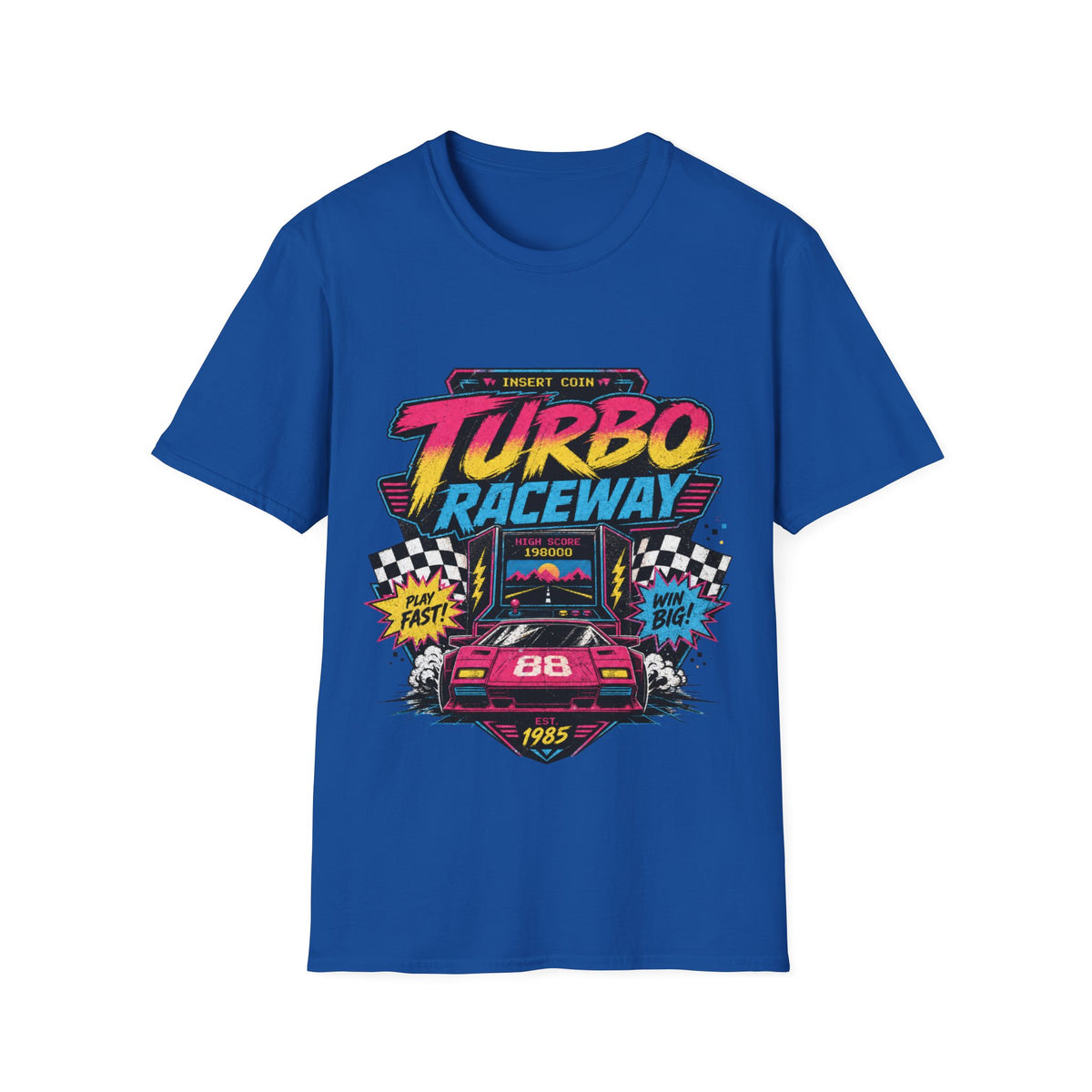 Turbo Raceway T-Shirt — Retro Racing Car Graphic Tee