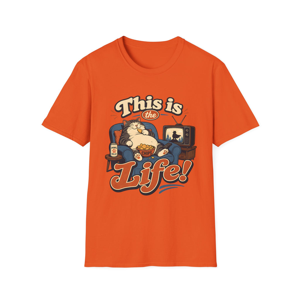 This Is the Life! T-Shirt | Lazy Cat Lounge Illustration