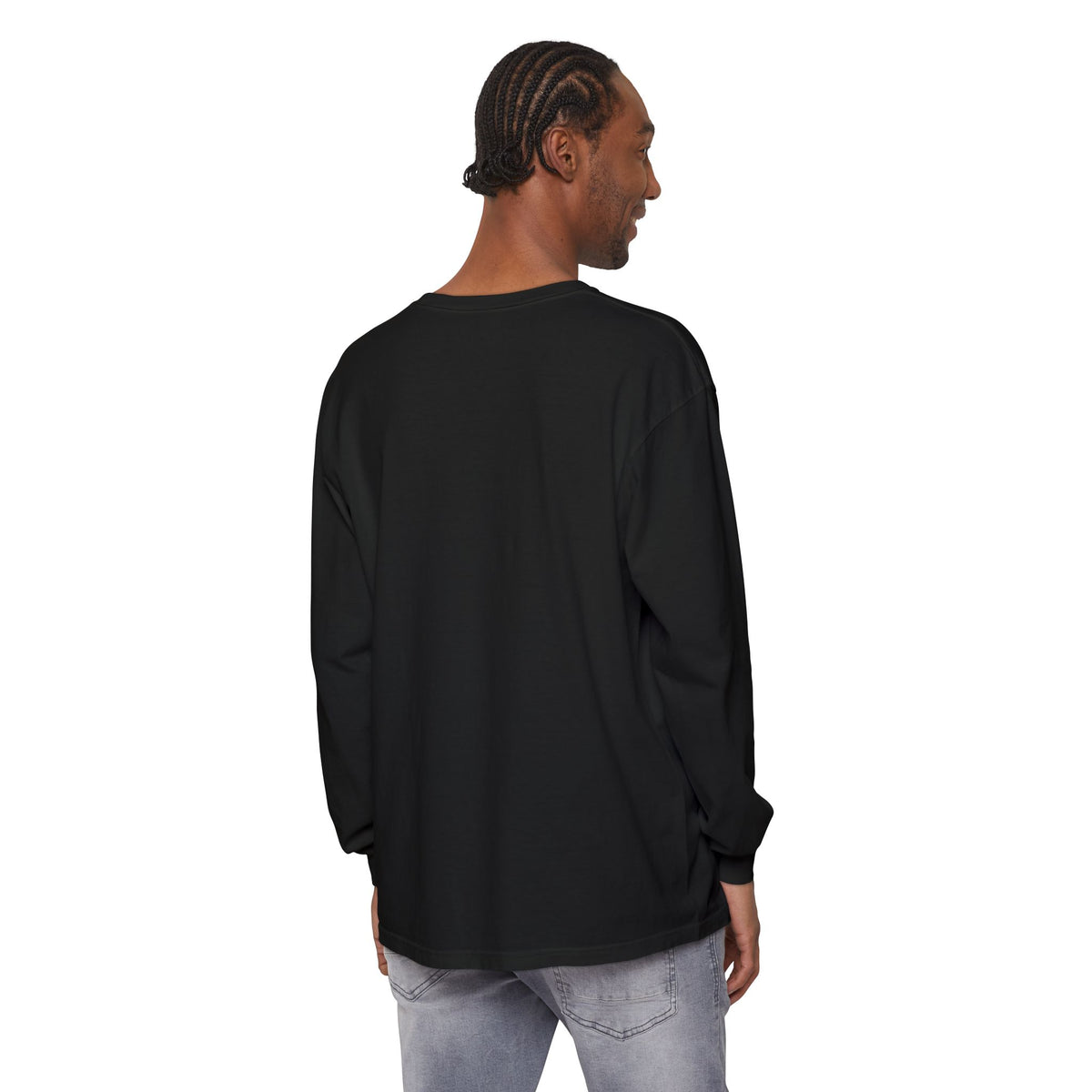 Haunted House with Pumpkins Long Sleeve T-Shirt | Halloween Spooky Art
