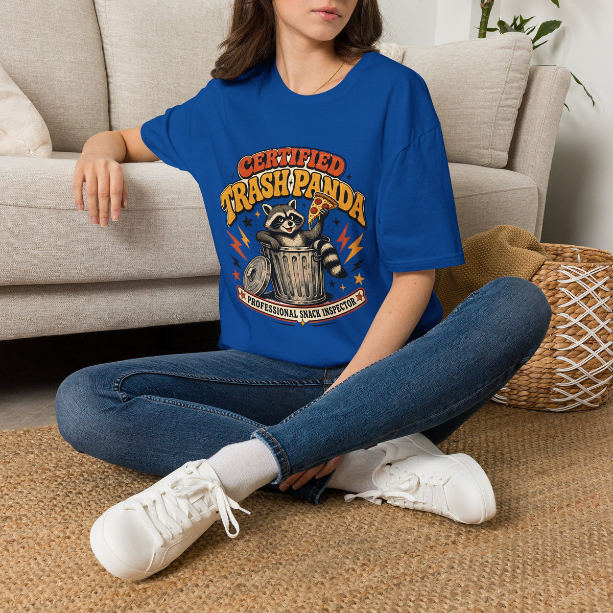 Certified Trash Panda T-Shirt – Funny Raccoon Pizza Graphic Tee