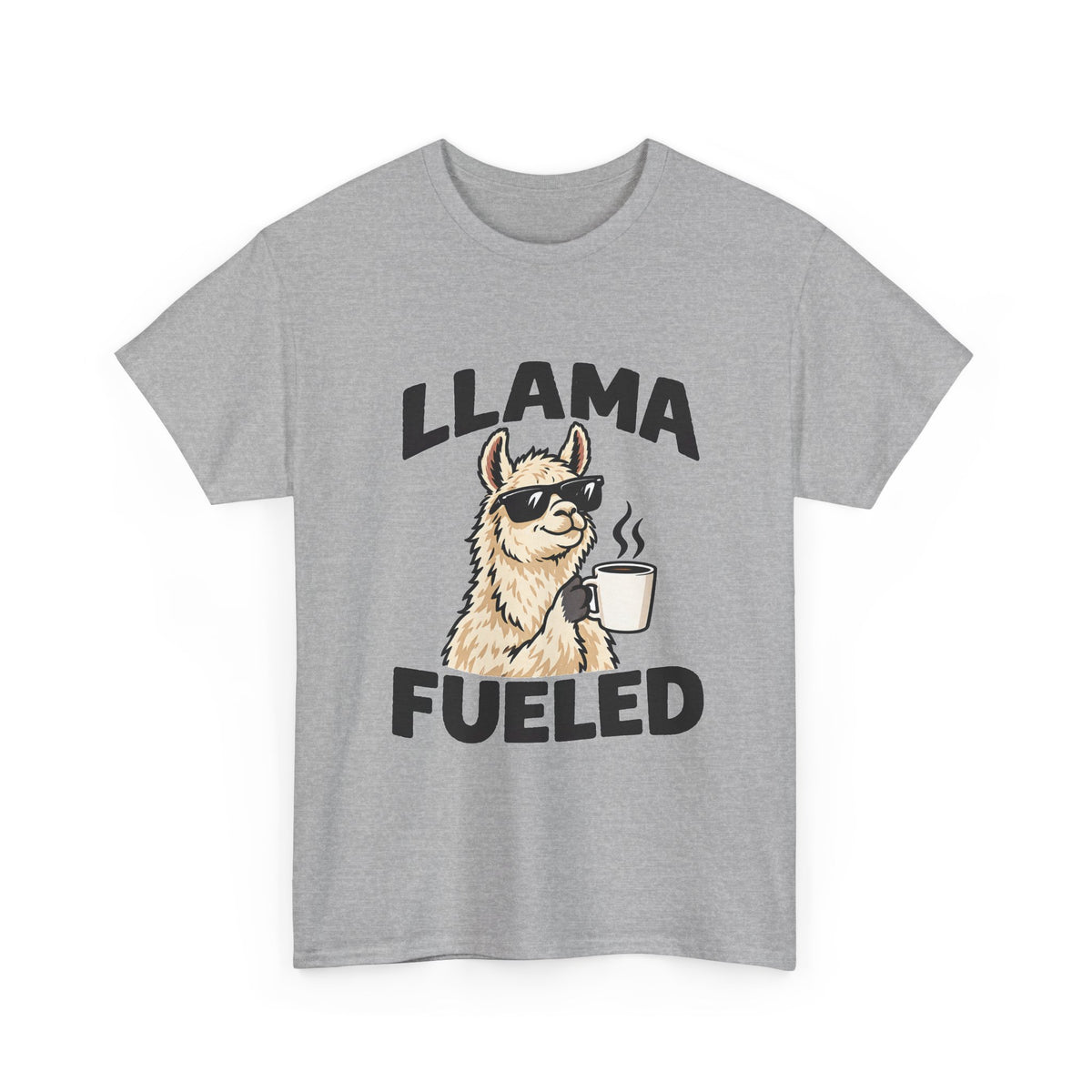 Llama Fueled T-Shirt — Funny Coffee Llama Graphic Tee
