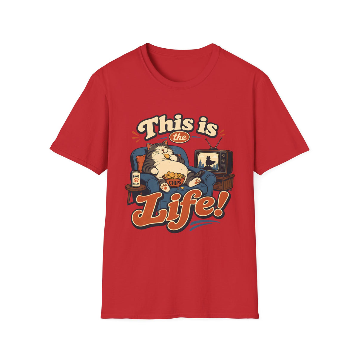 This Is the Life! T-Shirt | Lazy Cat Lounge Illustration