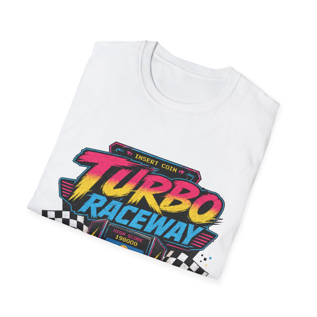 Turbo Raceway T-Shirt — Retro Racing Car Graphic Tee