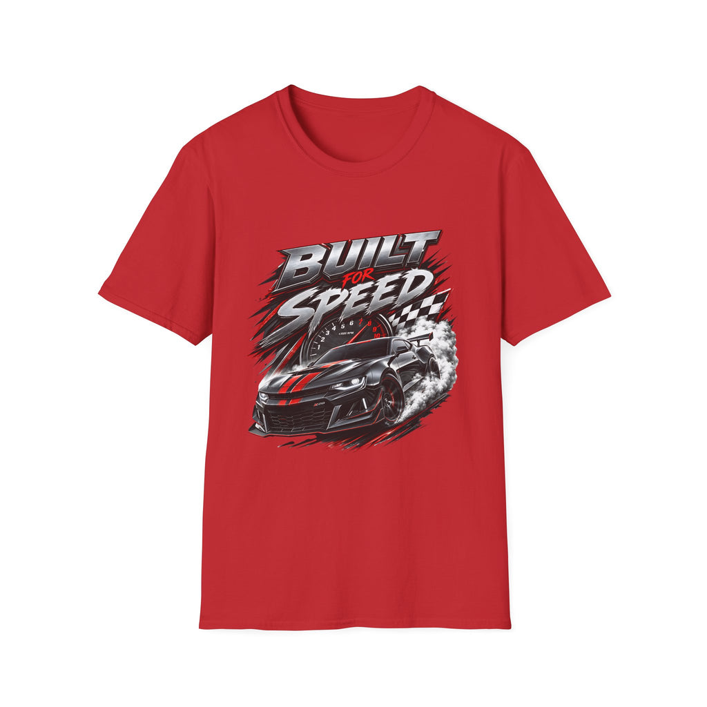 Built for Speed T-Shirt | Racing Car Graphic, Checkered Flag