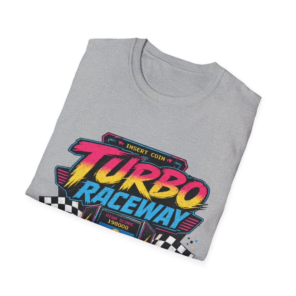Turbo Raceway T-Shirt — Retro Racing Car Graphic Tee
