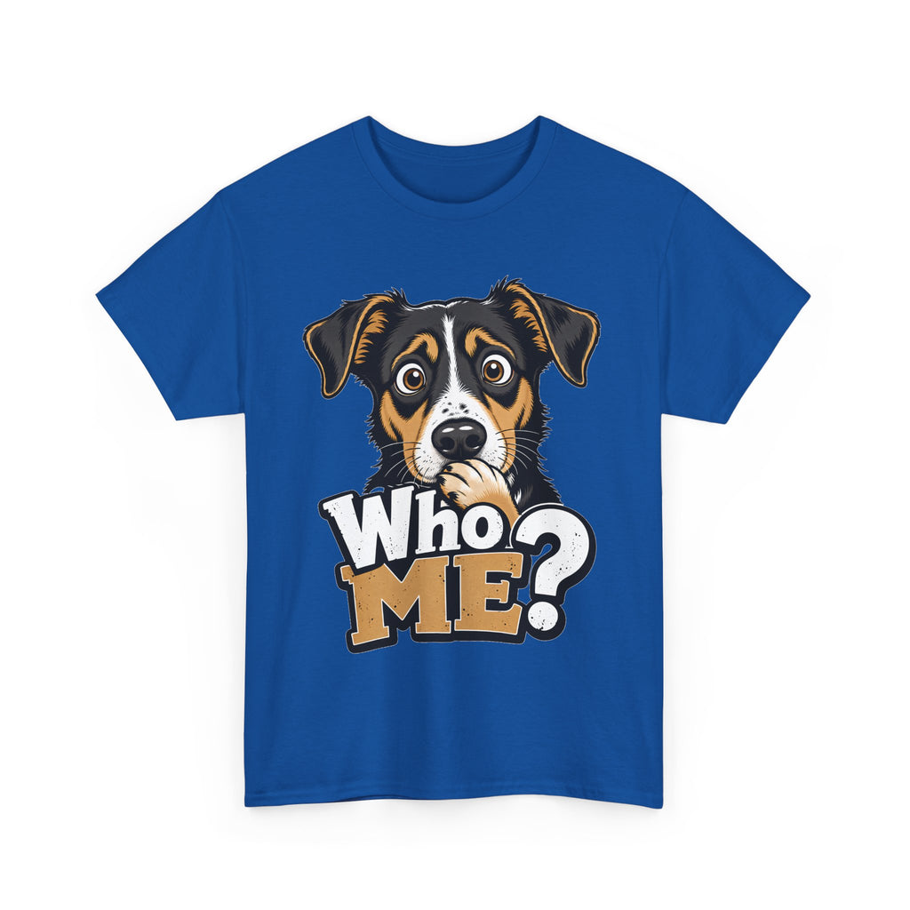 Who Me? Dog Face Tee | Funny Puppy Graphic T-Shirt