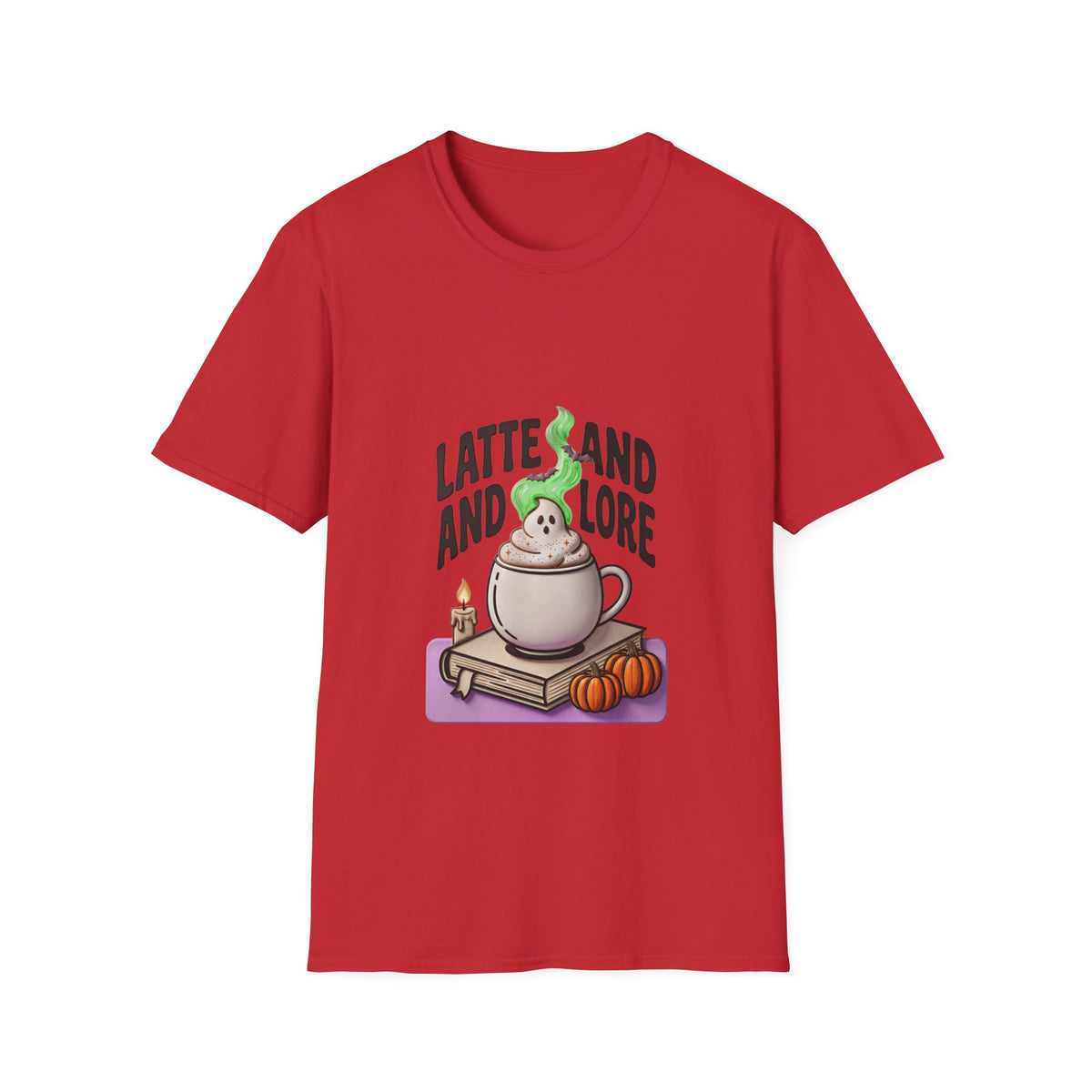 Latte and Lore T-Shirt | Witchy Coffee Book Illustration, Autumn Cozy