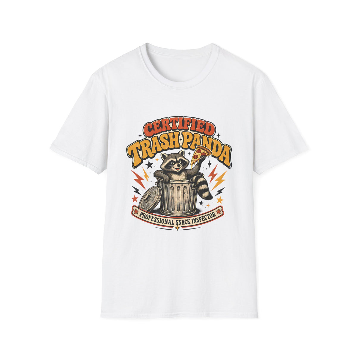 Certified Trash Panda T-Shirt – Funny Raccoon Pizza Graphic Tee
