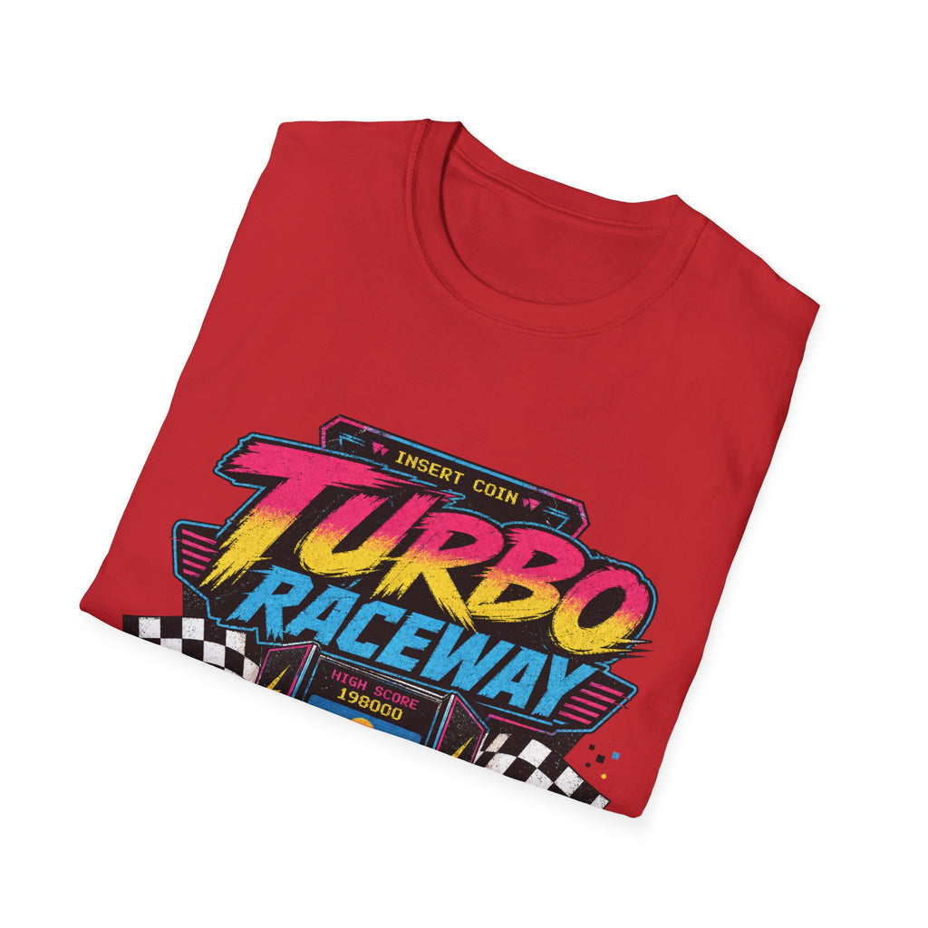 Turbo Raceway T-Shirt — Retro Racing Car Graphic Tee