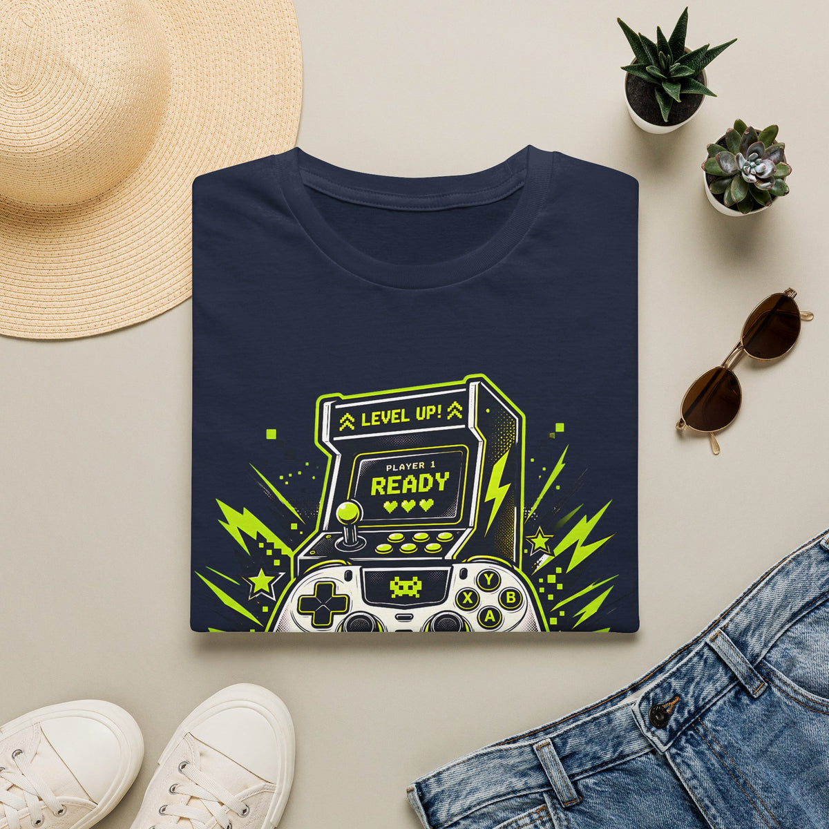 Game On Arcade Controller T-Shirt | Level Up Ready Gaming