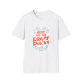 Here for the Draft Snacks T-Shirt | Funny Football Party Shirt