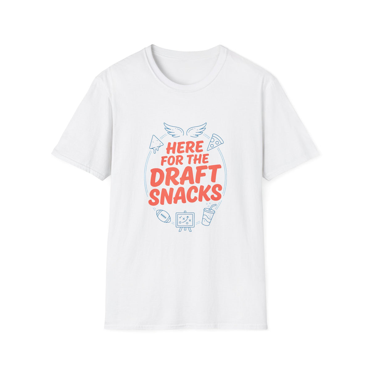Here for the Draft Snacks T-Shirt | Funny Football Party Shirt