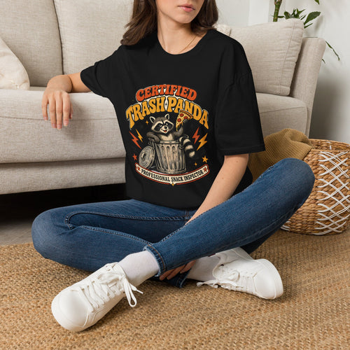 Certified Trash Panda T-Shirt – Funny Raccoon Pizza Graphic Tee