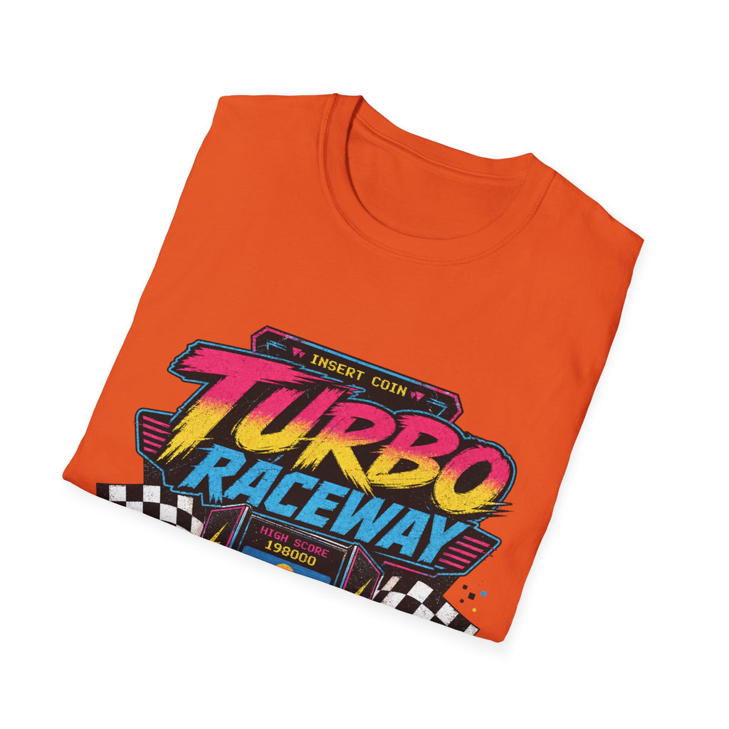Turbo Raceway T-Shirt — Retro Racing Car Graphic Tee