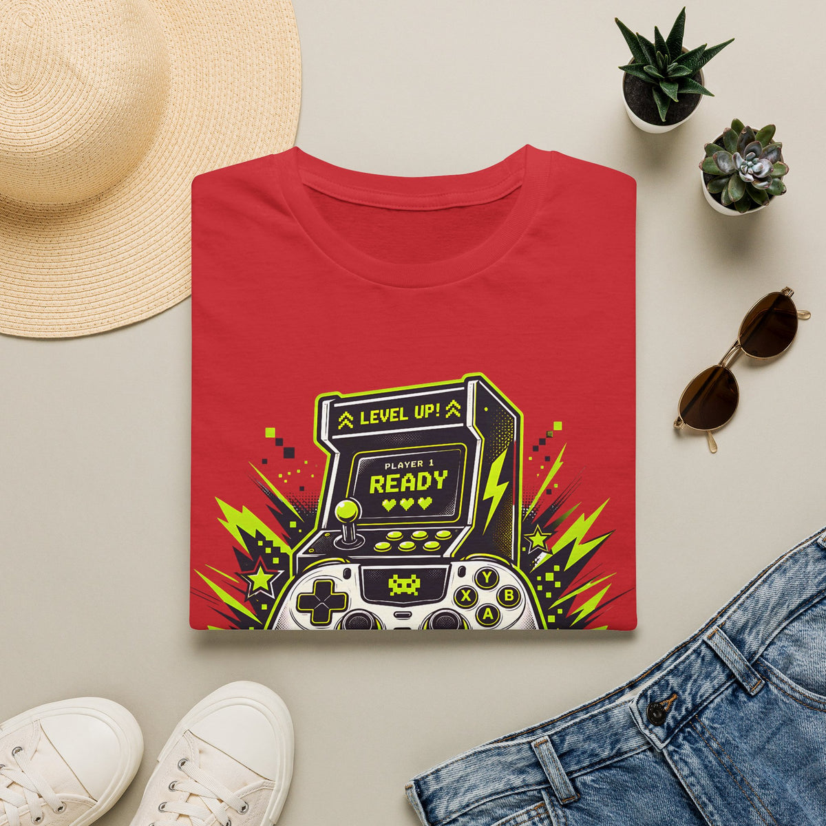 Game On Arcade Controller T-Shirt | Level Up Ready Gaming
