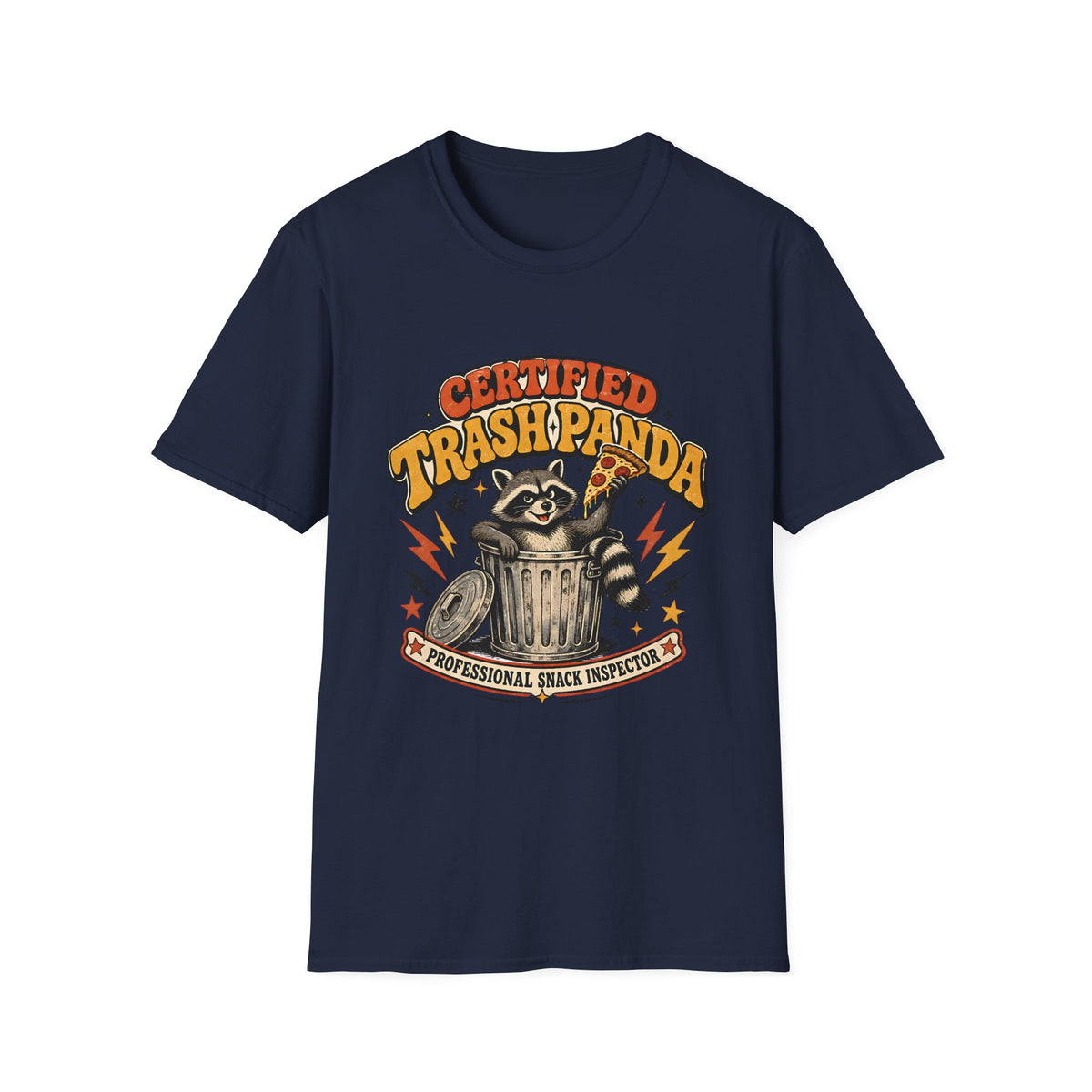 Certified Trash Panda T-Shirt – Funny Raccoon Pizza Graphic Tee