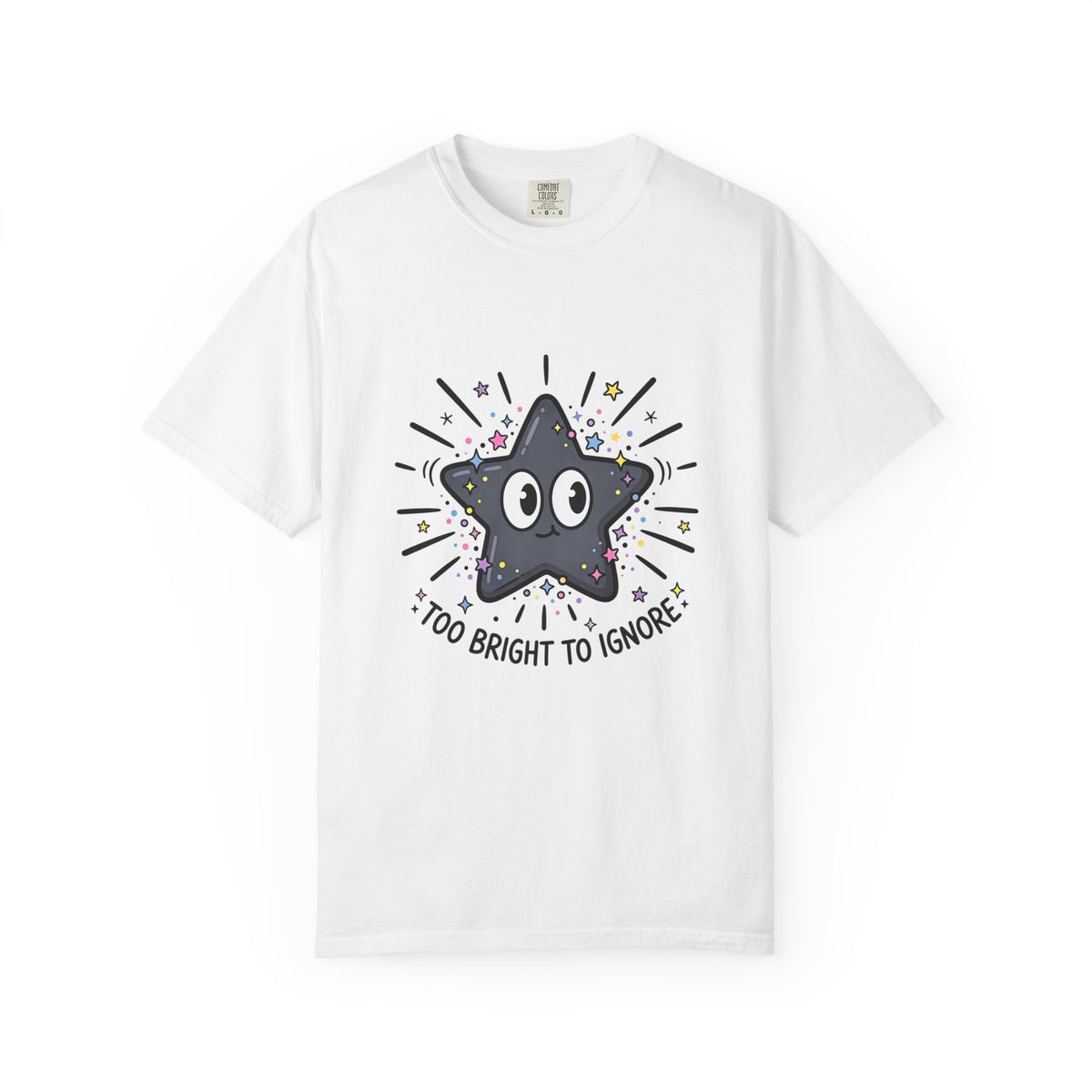 Too Bright to Ignore star illustration T-Shirt | Cute cartoon star graphic