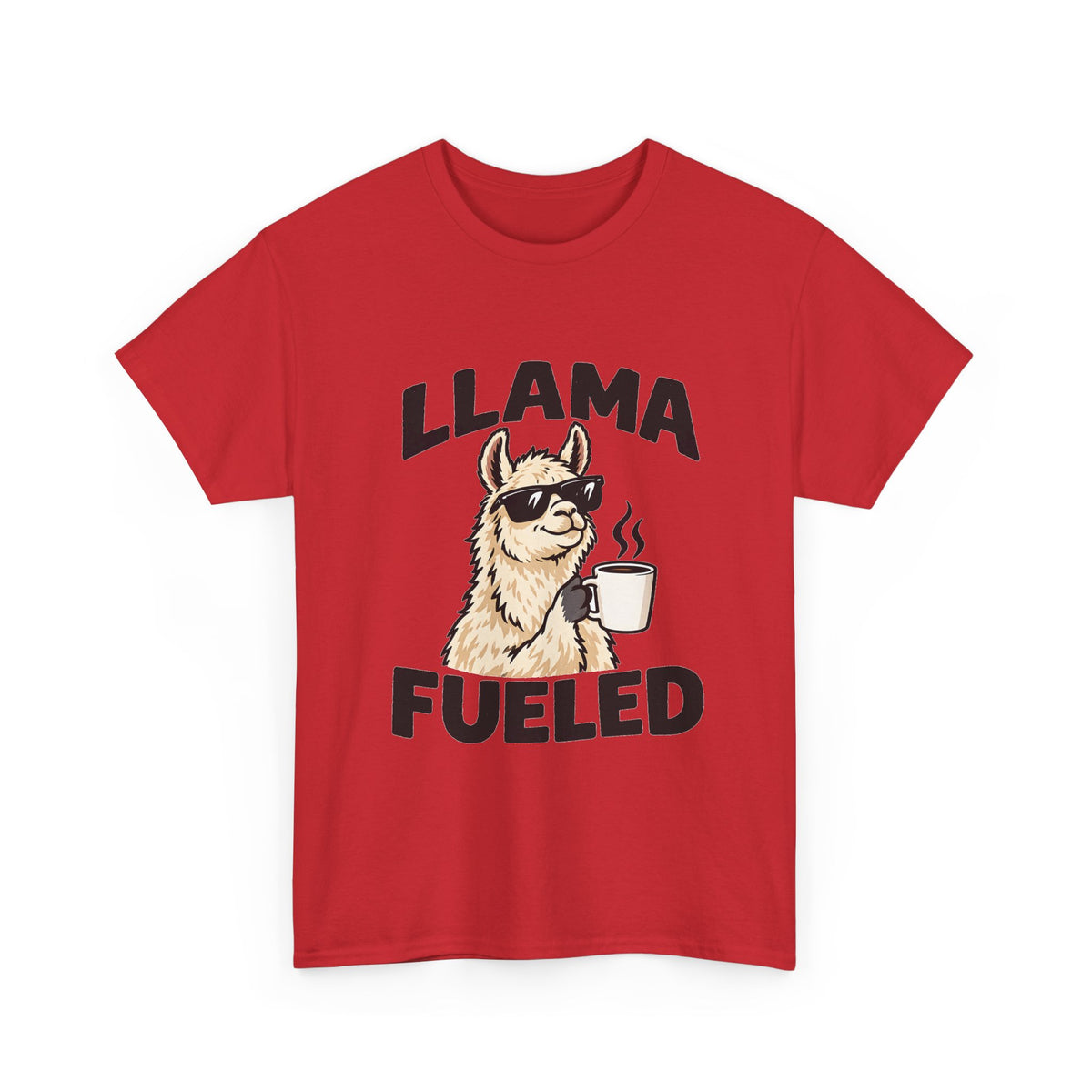 Llama Fueled T-Shirt — Funny Coffee Llama Graphic Tee