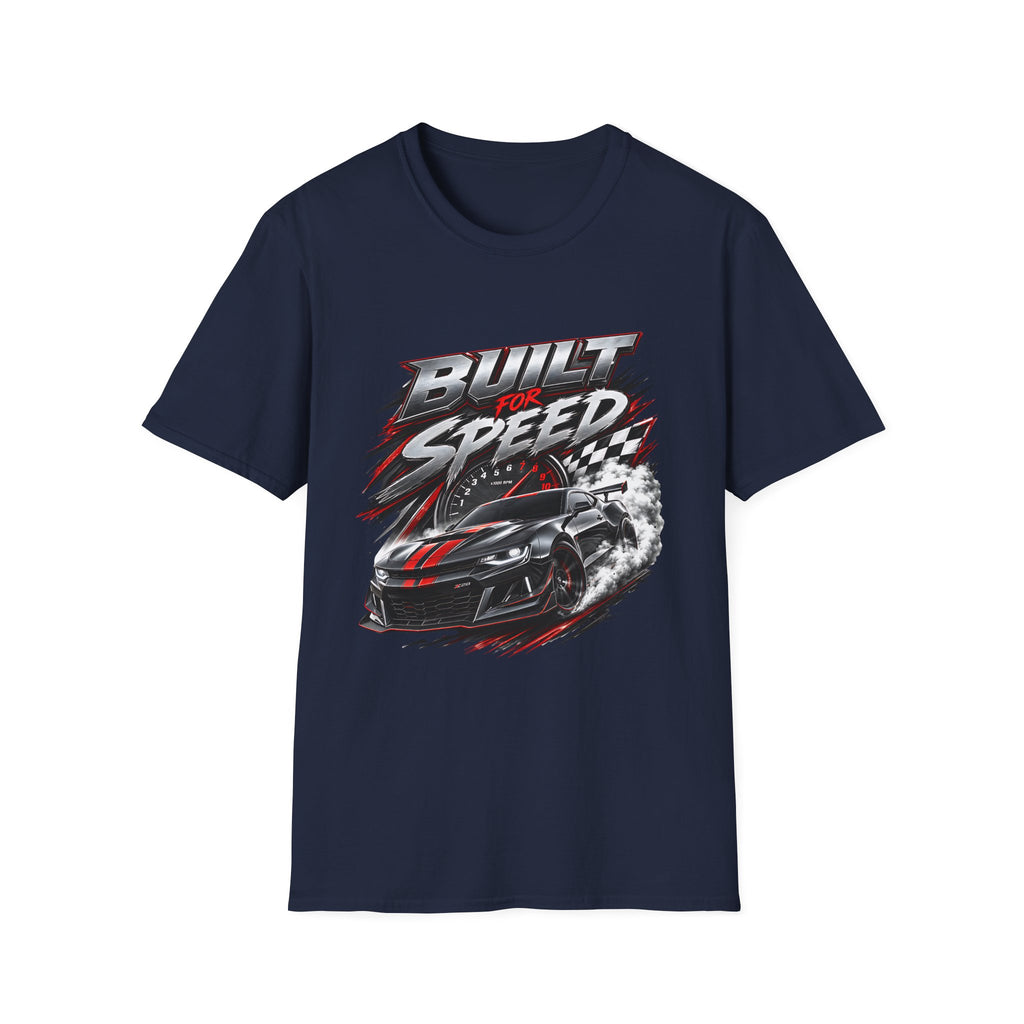 Built for Speed T-Shirt | Racing Car Graphic, Checkered Flag