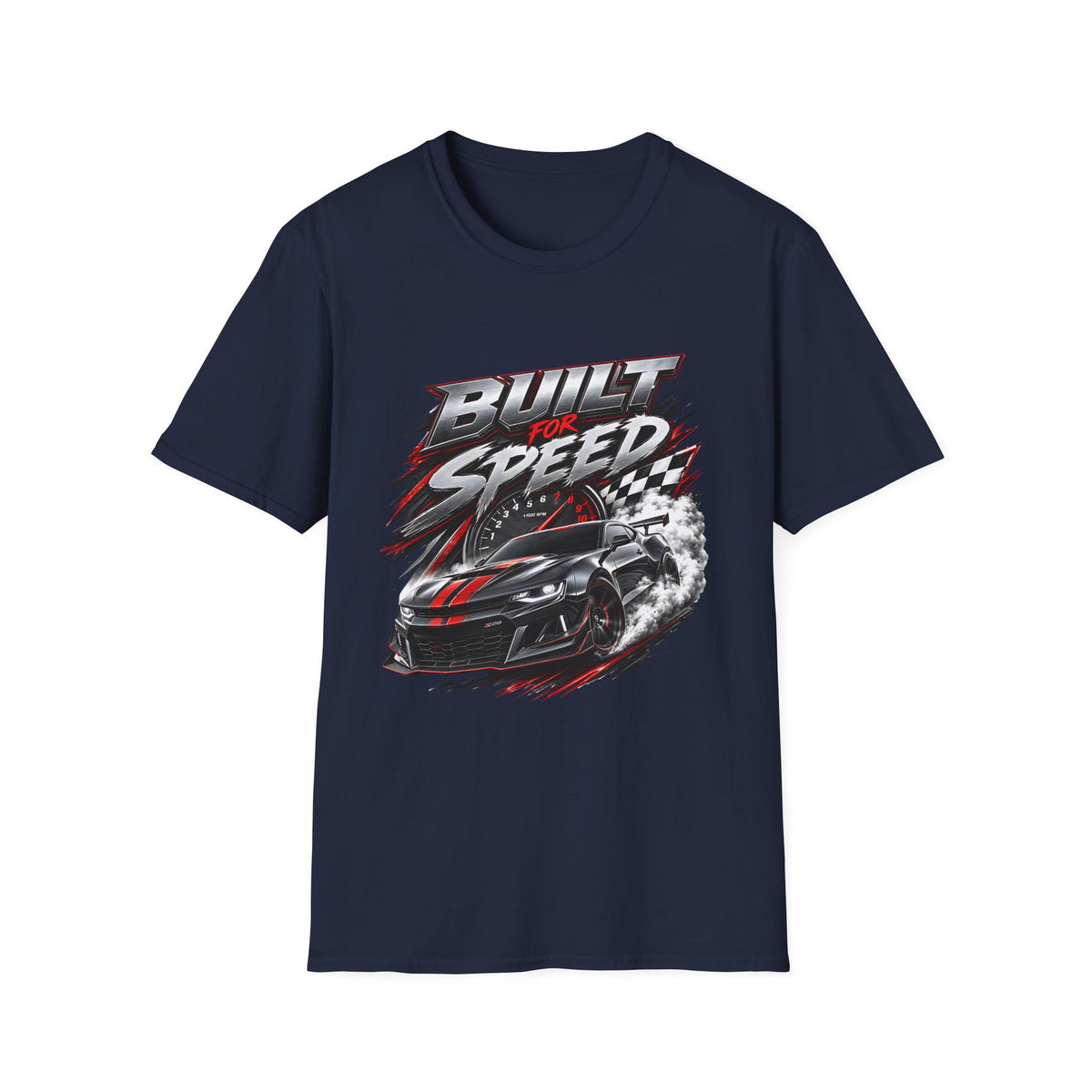 Built for Speed T-Shirt | Racing Car Graphic, Checkered Flag