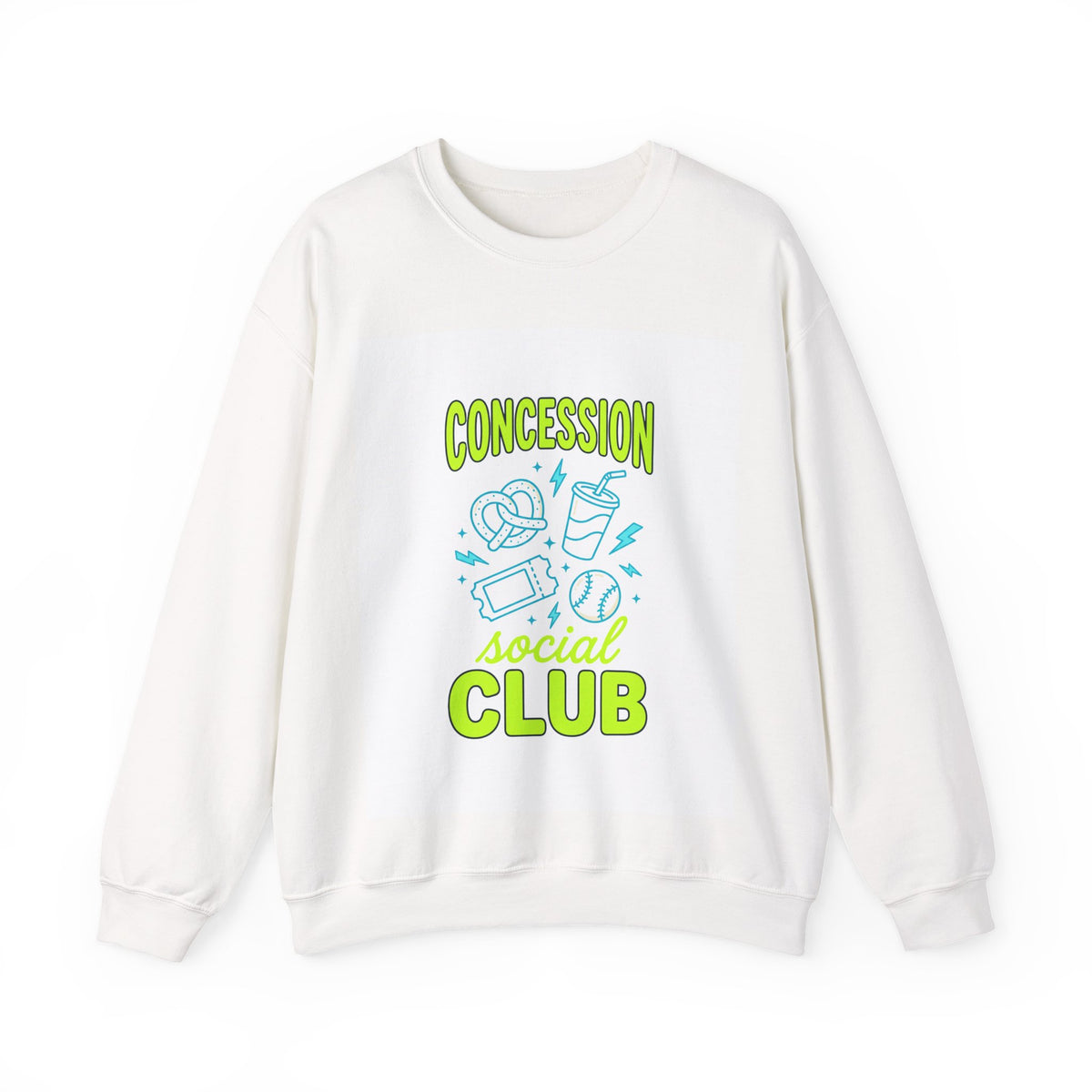 Concession Social Club Sweatshirt | Soda Pop Pretzel Ticket Graphic