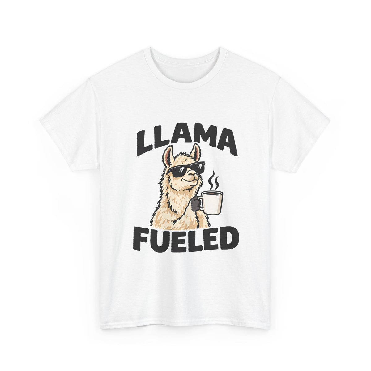 Llama Fueled T-Shirt — Funny Coffee Llama Graphic Tee