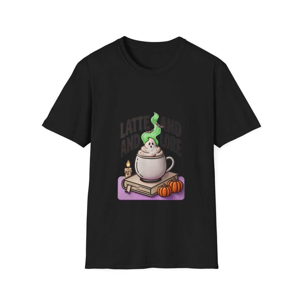 Latte and Lore T-Shirt | Witchy Coffee Book Illustration, Autumn Cozy