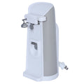 Brentwood 3-in-1 Tall Electric Can Opener with Knife Sharpener & Bottle Opener  White & Gray