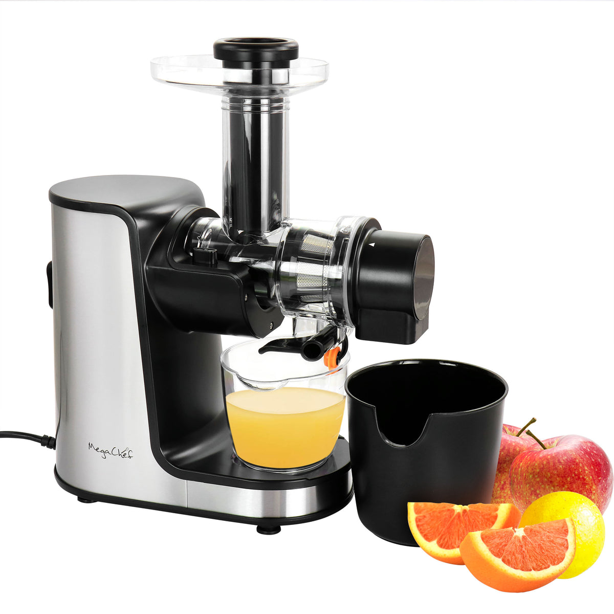 MegaChef Slow Juicer  Slow-Press Fruit & Vegetable Juicer with Dishwasher-Safe Parts