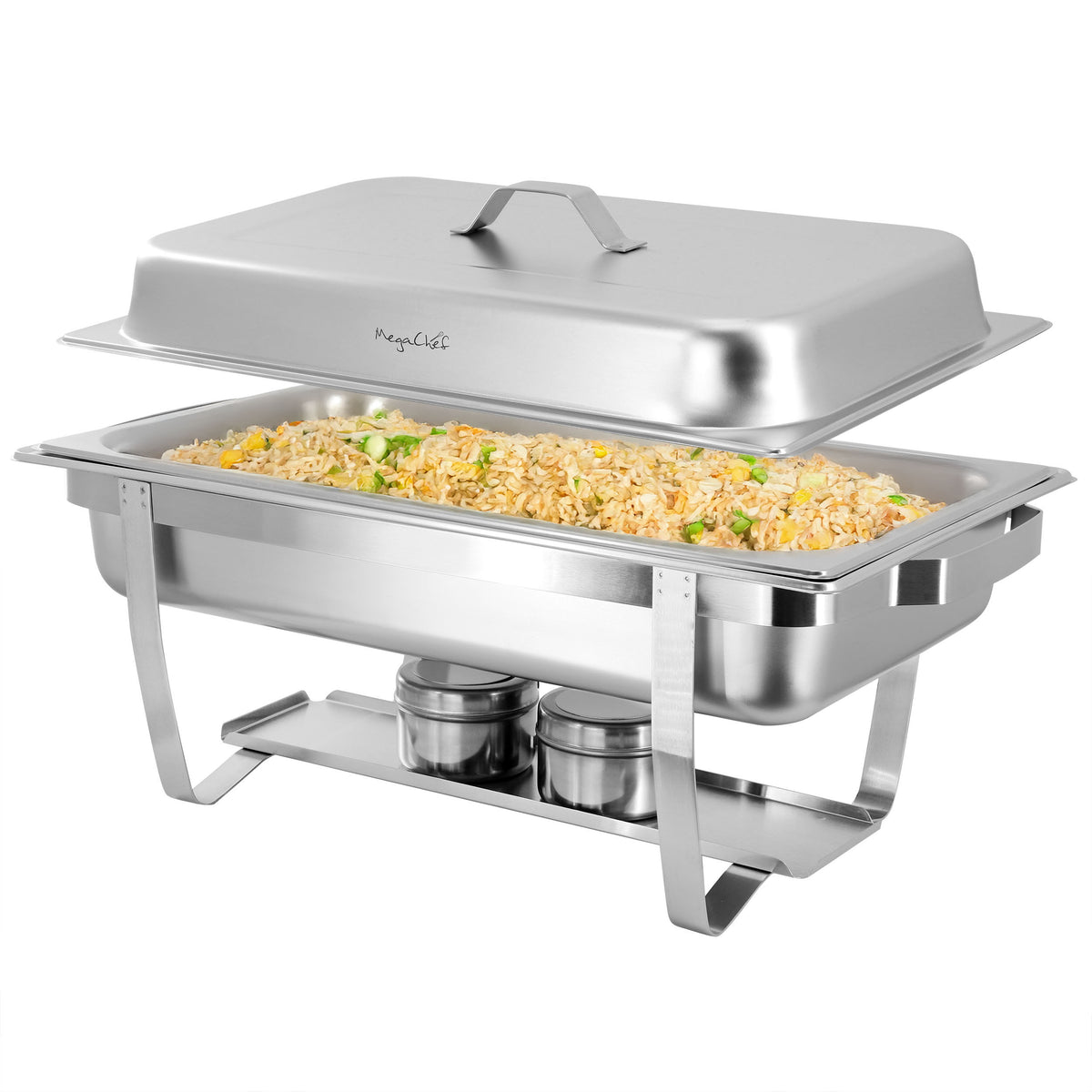 MegaChef 9.5-Quart Stackable Stainless Steel Chafing Dish