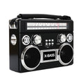 SuperSonic Retro Rechargeable 3-Band Radio with Bluetooth & Flashlight  Red