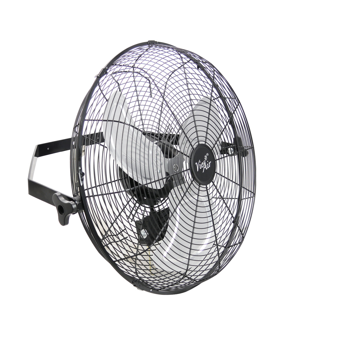 Vie Air 18-Inch Wall Mount Fan  3-Speed Motor with Tilting Head, Black
